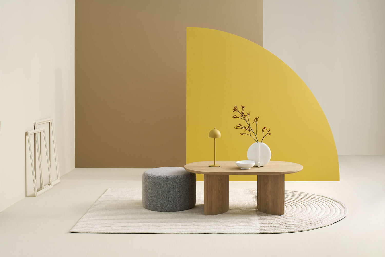 TROMS Couchtisch Eichefarbig Bianco