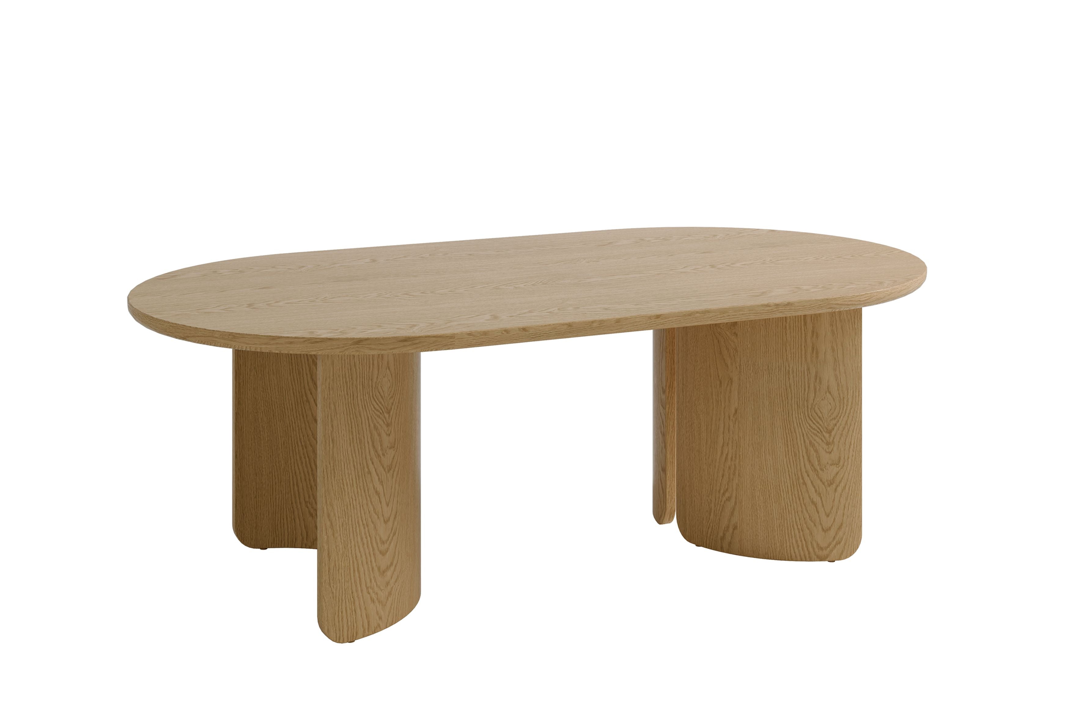 SCHÖNER WOHNEN-Kollektion Couchtisch TROMS 01, Echtholzfurnier Eichefarbig Bianco, Echtholzfurnier Eichefarbig Tobacco, seidengrau