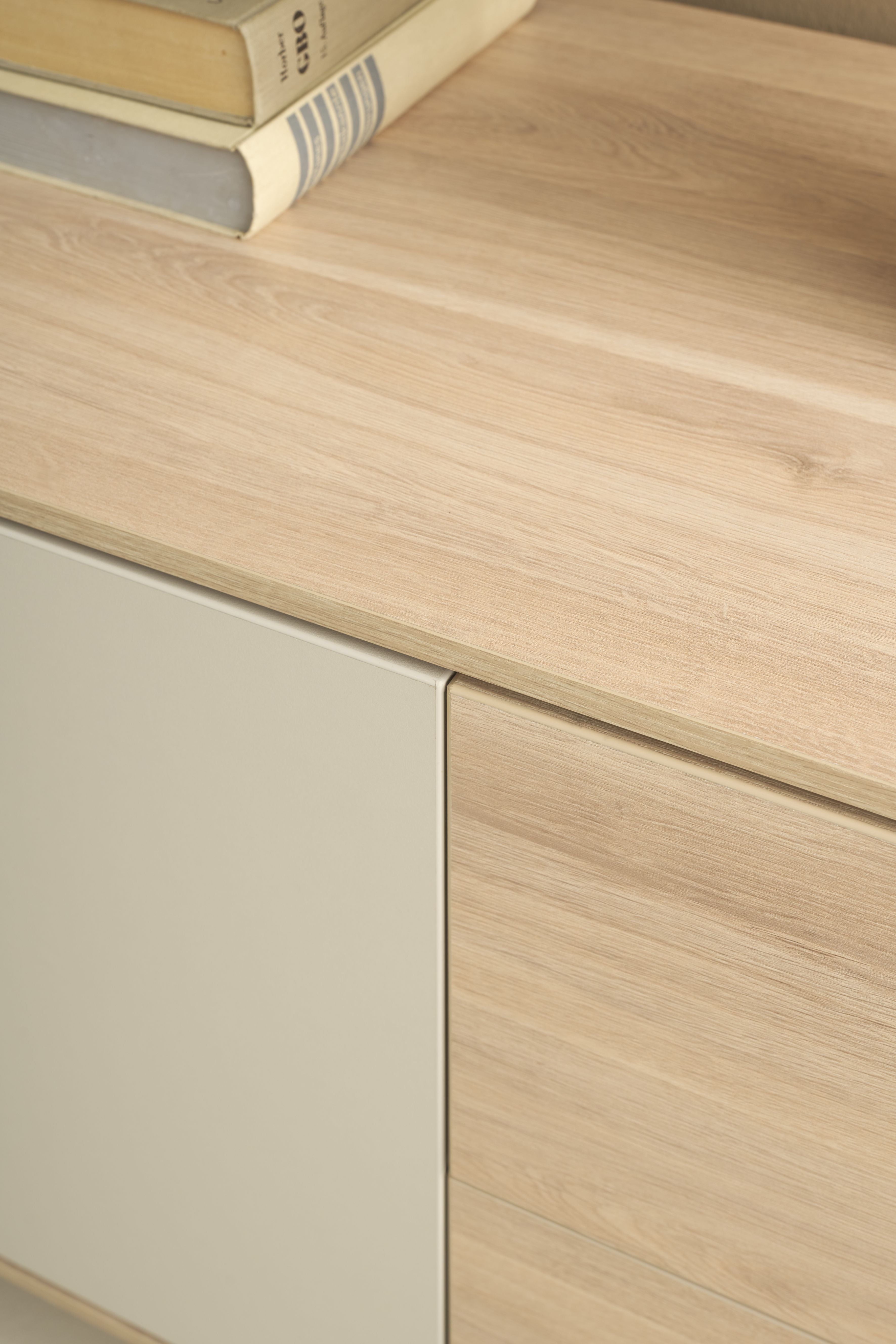 LABOE Sideboard Eichefarbig Bianco hell