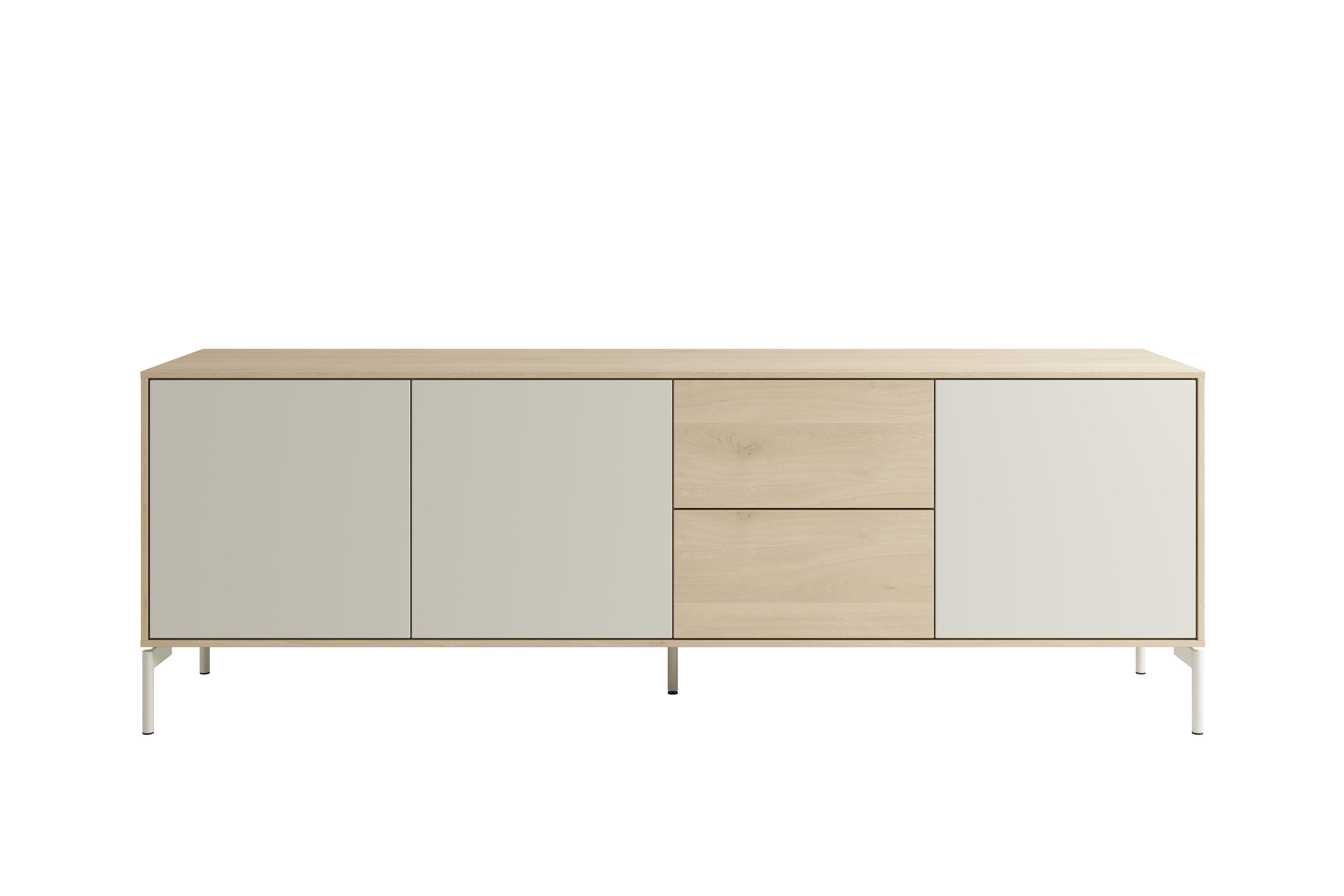 LABOE Sideboard Eichefarbig Bianco hell