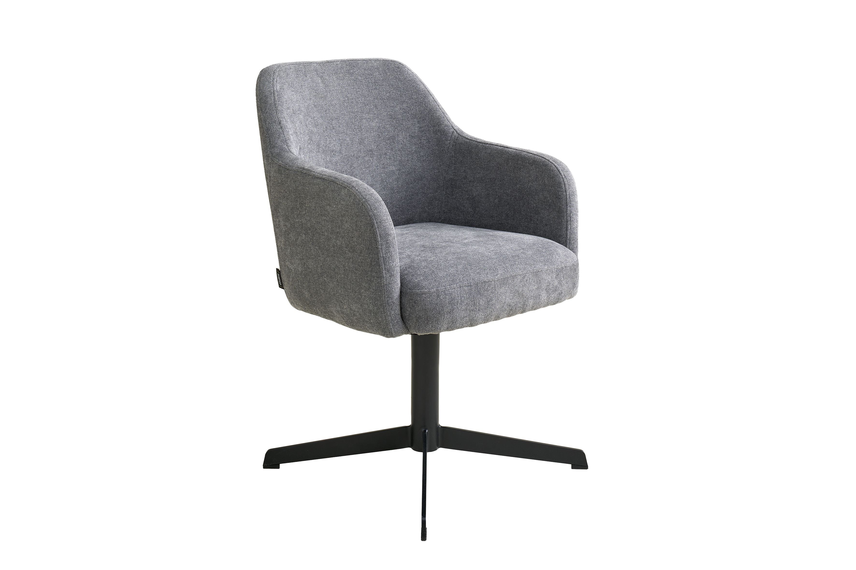 SCHÖNER WOHNEN-Kollektion Esszimmerstuhl MARLOY 01, Bezug in Webstoff grau, Untergestell aus Metall schwarz oder Bezug in Webstoff greige, Untergestell aus Metall seidengrau