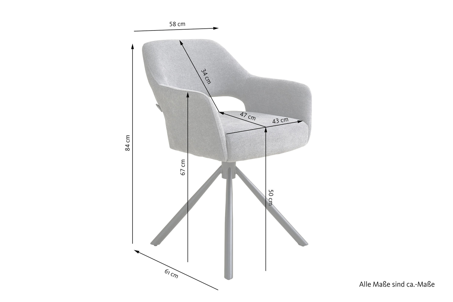 STAVANGER Stuhl grau