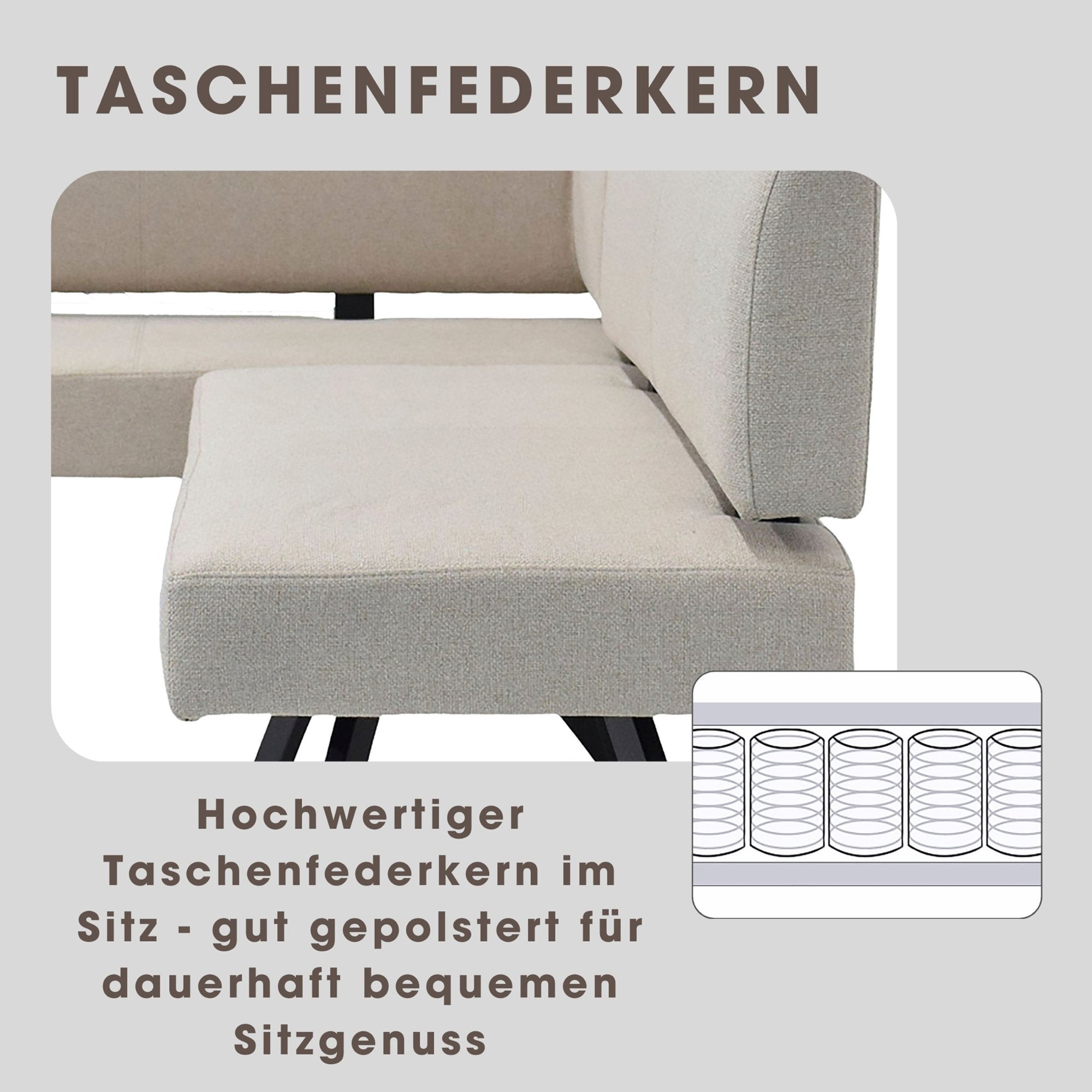 TORONTO Eckbank taupe