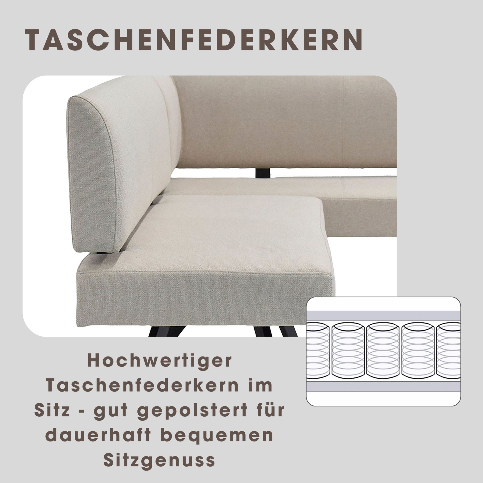 TORONTO Eckbank taupe