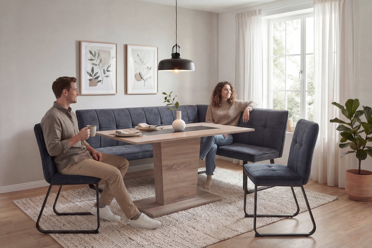TALEA Eckbank dunkelgrau
