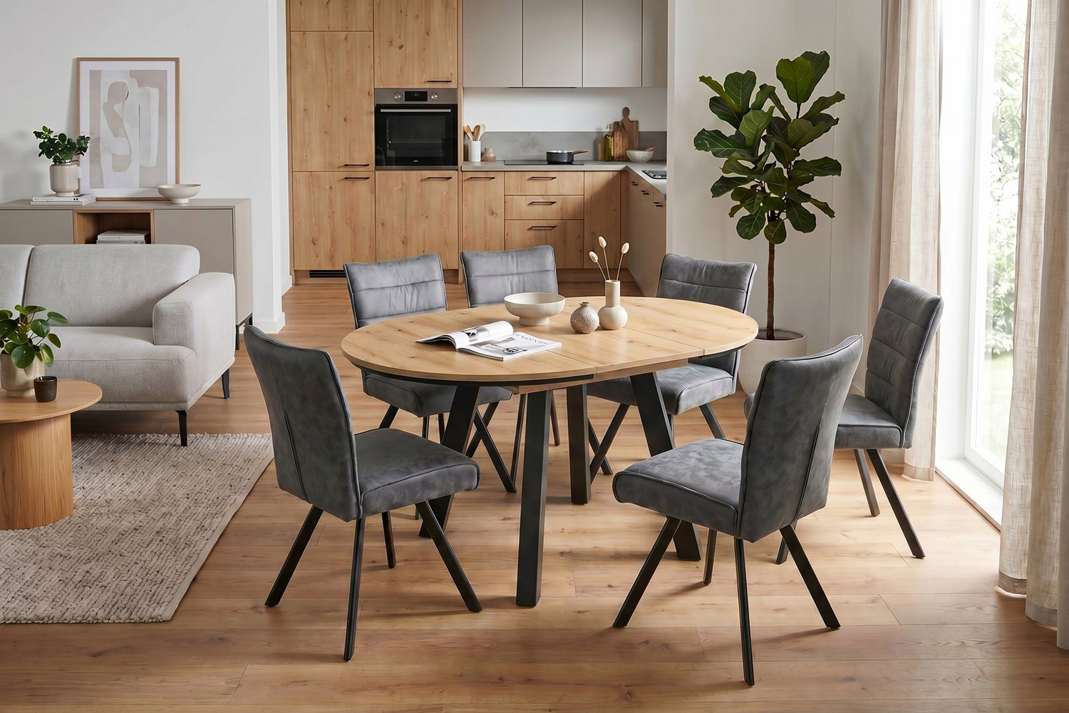 TIMOR Tisch mit Auszug Evoke Eiche (Eiche-Optik)