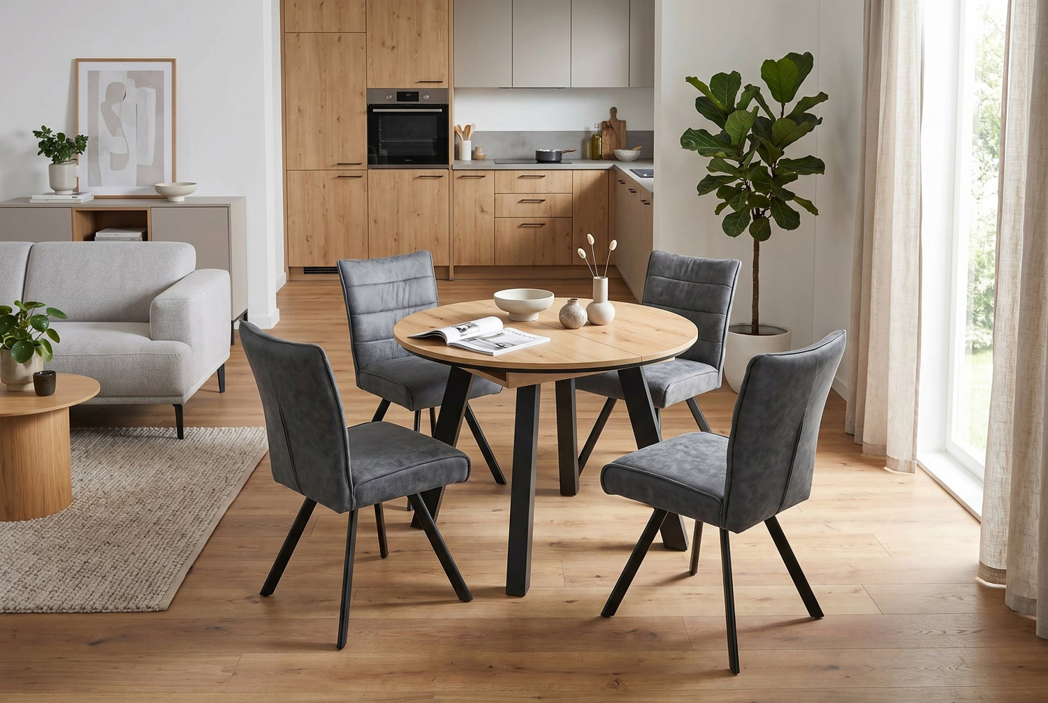 TIMOR Tisch mit Auszug Evoke Eiche (Eiche-Optik)