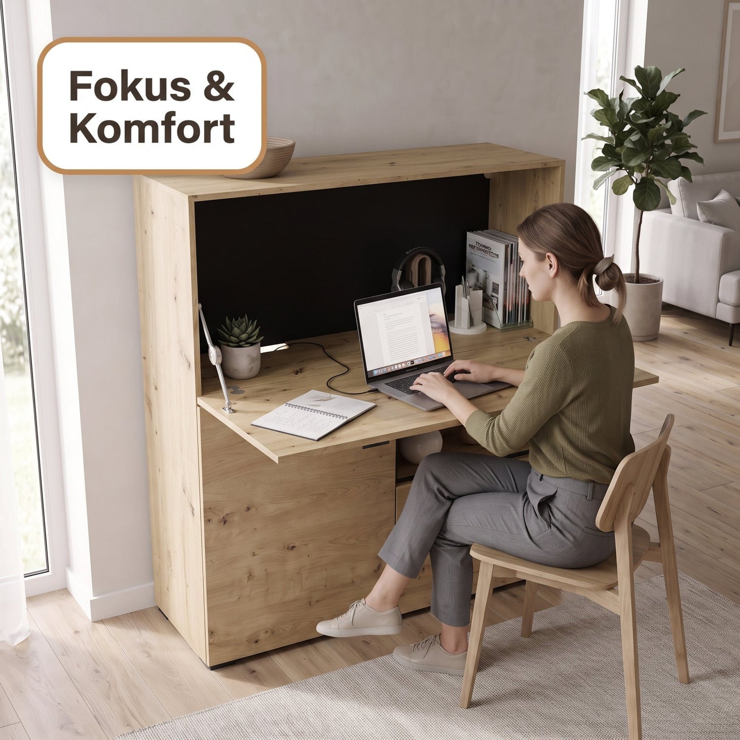 FRAME Sekretär Artisan Eiche (Eiche-Optik)