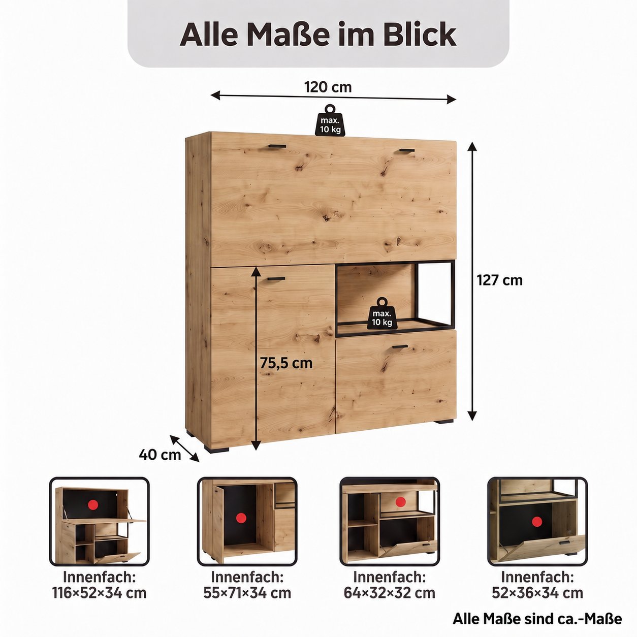 FRAME Sekretär Artisan Eiche (Eiche-Optik)