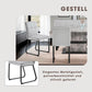 Esszimmerstuhl 2er Set Talea / Webstoff in dunkelgrau oder hellgrau / Gestell Metall in schwarz pulverbeschichtet / Küchenstuhl / Wohnzimmerstuhl / bis 120 kg / B 46, H 86, T 55 cm