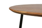 Couchtisch ALINA / Platte Akazie massiv / Gestell Metall schwarz / D 80, H 47 cm