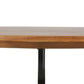 Couchtisch ALINA / Platte Akazie massiv / Gestell Metall schwarz / D 80, H 47 cm