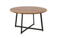 Couchtisch ALINA / Platte Akazie massiv / Gestell Metall schwarz / D 80, H 47 cm