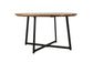 Couchtisch ALINA / Platte Akazie massiv / Gestell Metall schwarz / D 80, H 47 cm