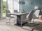 Säulentisch mit Auszug BRITTA / Melamin Old Wood (Altholz-Optik) oder Light Atelier (Beton-Optik), anthrazit / 140-190 x 75 x 80 cm / Auszugstisch / Esszimmer-Tisch auf 190 cm ausziehbar