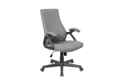 Chefsessel ARTAX Chefsessel /Kunststoff schwarz /Bezug Webstoff grau /Wippmechanik /Sicherheitsklemmschutz /Sicherheitsrollen / B 65, H 100-110, T 63 cm