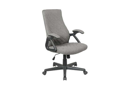 Chefsessel ARTAX Chefsessel /Kunststoff schwarz /Bezug Webstoff grau /Wippmechanik /Sicherheitsklemmschutz /Sicherheitsrollen / B 65, H 100-110, T 63 cm