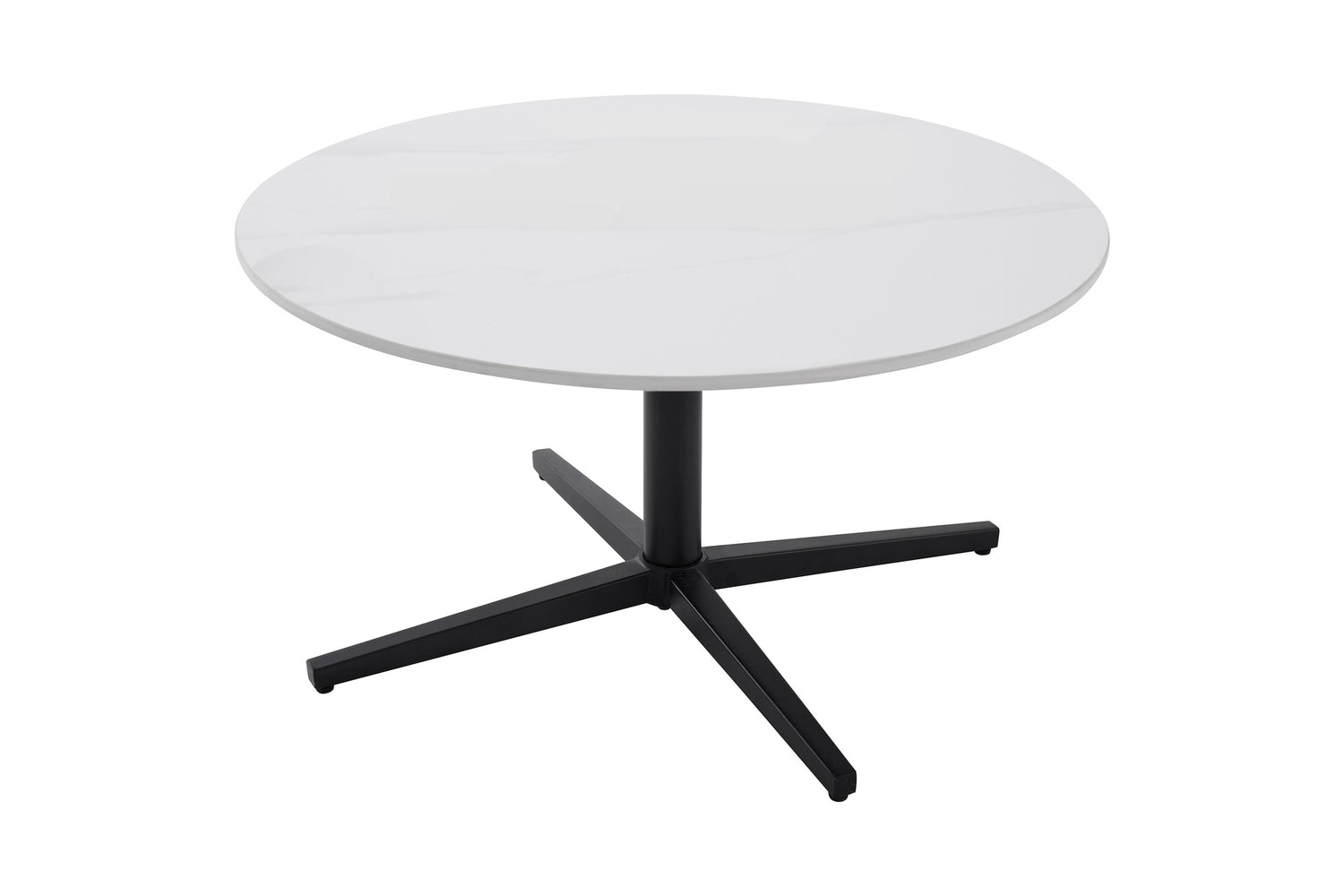 byLIVING Couchtisch CUP / Tischplatte in weiß, Gestell in schwarz / Wohnzimmertisch, Sofatisch, Beistelltisch / Maße: B 70, H 36,5, T 70 cm