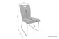 Esszimmerstuhl 2er-Set BARRY / Webstoff grau / Griff im Rücken / Gestell Metall schwarz / Esszimmerstuhl / Küchenstuhl / B 58, H 95, T 45 cm
