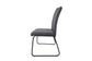Esszimmerstuhl 2er-Set BARRY / Webstoff grau / Griff im Rücken / Gestell Metall schwarz / Esszimmerstuhl / Küchenstuhl / B 58, H 95, T 45 cm