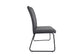 Esszimmerstuhl 2er-Set BARRY / Webstoff grau / Griff im Rücken / Gestell Metall schwarz / Esszimmerstuhl / Küchenstuhl / B 58, H 95, T 45 cm