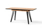 Esstisch BERLIN / Tischplatte Artisan Eiche / Gestell Metall schwarz / mit Auszug / B 120 - 160, H 75, T 80 cm