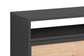 TV-Board BLACKWOOD / Lowboard Anthrazit mit Absetzung in Artisan Eiche / Fernsehtisch mit 2 Klappen und 1 Tür / B 190, H 58, T 38 cm
