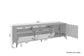 TV-Board BLACKWOOD / Lowboard Anthrazit mit Absetzung in Artisan Eiche / Fernsehtisch mit 2 Klappen und 1 Tür / B 190, H 58, T 38 cm