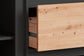 Sideboard BLACKWOOD / Anthrazit mit Absetzung in Artisan Eiche / Kommode mit 2 Türen, 2 Schubkästen und 1 Fach / B 180, H 92, T 38 cm