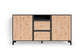 Sideboard BLACKWOOD / Anthrazit mit Absetzung in Artisan Eiche / Kommode mit 2 Türen, 2 Schubkästen und 1 Fach / B 180, H 92, T 38 cm