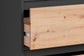 Highboard BLACKWOOD / Highboard Anthrazit mit Absetzung in Artisan Eiche / Wohnzimmerschrank mit 2 Türen, 2 Schubkästen und 1 offenem Fach / B 126, H 141, T 38 cm