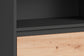 Highboard BLACKWOOD / Highboard Anthrazit mit Absetzung in Artisan Eiche / Wohnzimmerschrank mit 2 Türen, 2 Schubkästen und 1 offenem Fach / B 126, H 141, T 38 cm