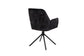 Esszimmerstuhl 2er Set Blair / Microfaser in schwarz, Samt in anthrazit oder Webstoff in hellgrau / Gestell Metall schwarz / Sitzschale 360° drehbar / Esszimmerstuhl / Wohnzimmerstuhl / B 57, H 89, T 61 cm