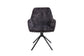 Esszimmerstuhl 2er Set Blair / Microfaser in schwarz, Samt in anthrazit oder Webstoff in hellgrau / Gestell Metall schwarz / Sitzschale 360° drehbar / Esszimmerstuhl / Wohnzimmerstuhl / B 57, H 89, T 61 cm