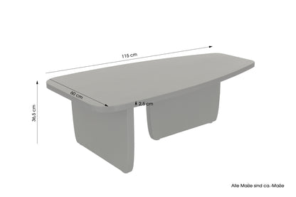 Couchtisch BOLT / Massivholz Akazie schwarz / 115 x 60, H 36,5cm