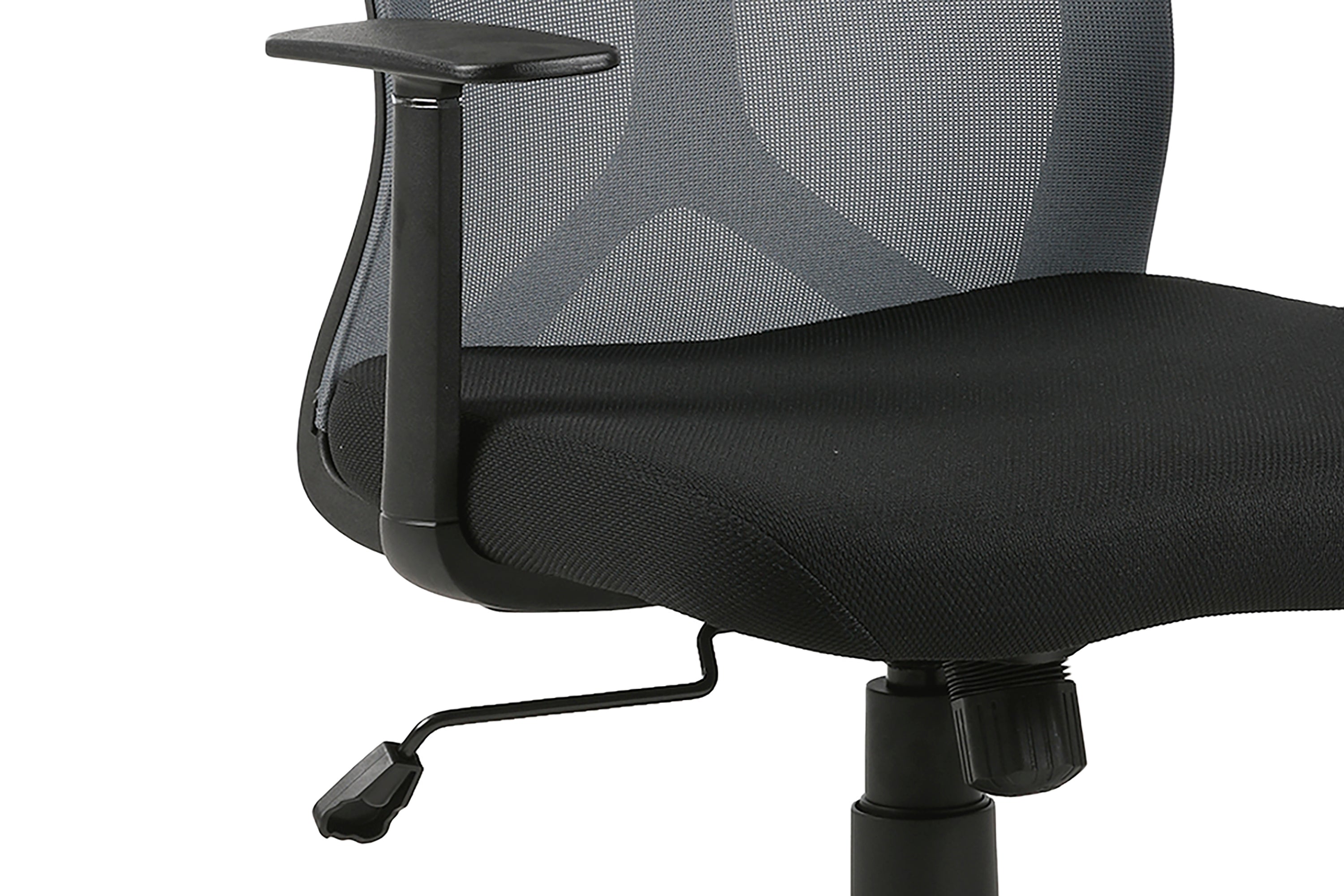 Chefsessel BONE / Kunststoff schwarz / Mesh schwarz, ziegelrot oder grau / Wippmechanik / Sicherheitsklemmschutz / Höhenverstellung / gebremste Sicherheitsdoppelrollen / B 61,5, H 91-98,5, T 51,5 cm