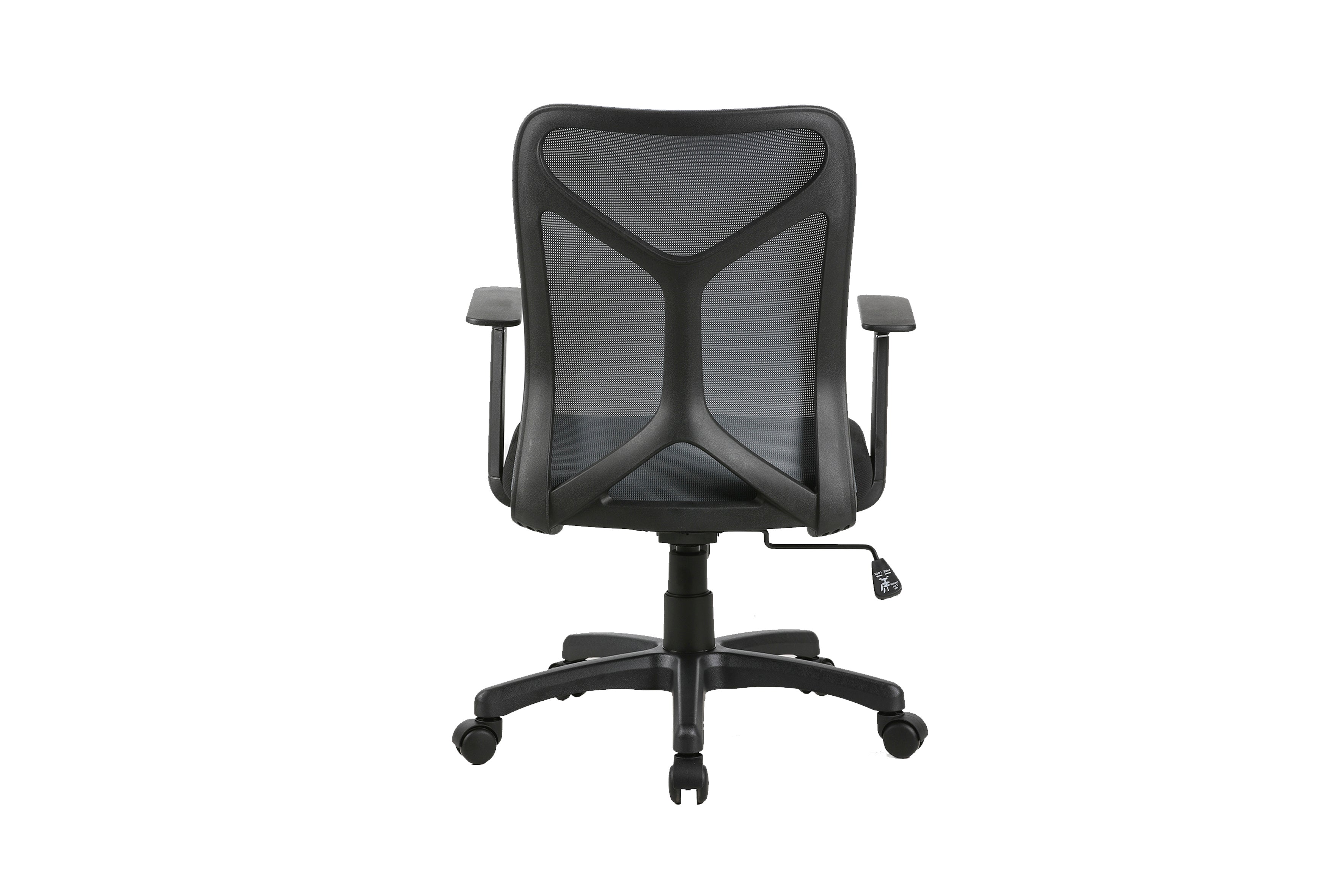 Chefsessel BONE / Kunststoff schwarz / Mesh schwarz, ziegelrot oder grau / Wippmechanik / Sicherheitsklemmschutz / Höhenverstellung / gebremste Sicherheitsdoppelrollen / B 61,5, H 91-98,5, T 51,5 cm