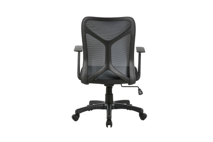 Chefsessel BONE / Kunststoff schwarz / Mesh schwarz, ziegelrot oder grau / Wippmechanik / Sicherheitsklemmschutz / Höhenverstellung / gebremste Sicherheitsdoppelrollen / B 61,5, H 91-98,5, T 51,5 cm