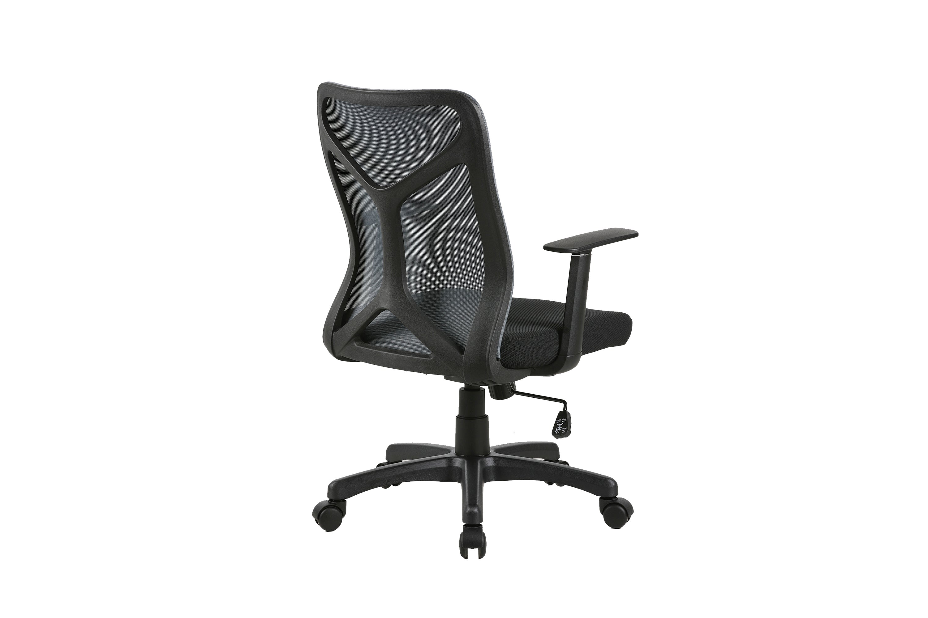 Chefsessel BONE / Kunststoff schwarz / Mesh schwarz, ziegelrot oder grau / Wippmechanik / Sicherheitsklemmschutz / Höhenverstellung / gebremste Sicherheitsdoppelrollen / B 61,5, H 91-98,5, T 51,5 cm