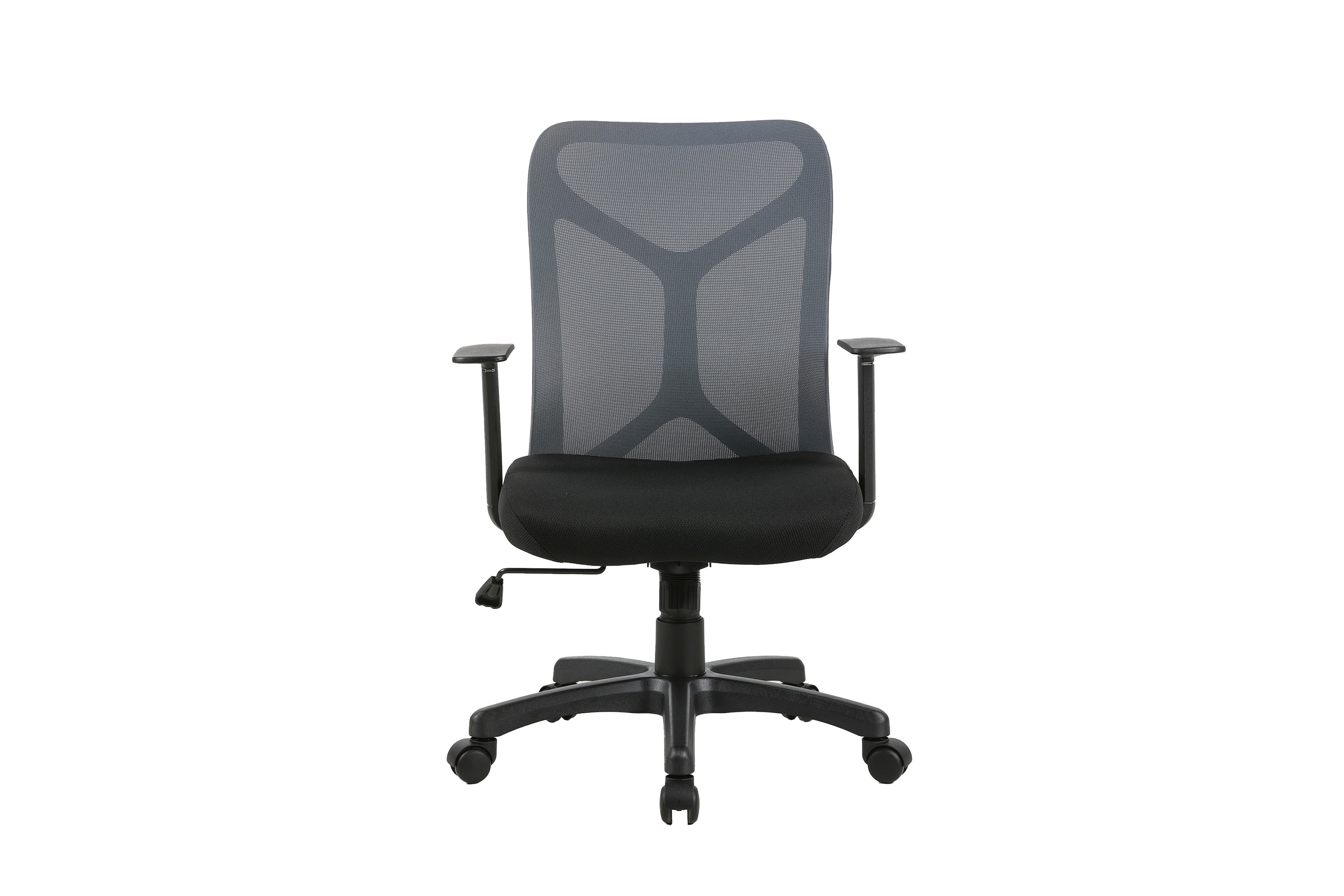 Chefsessel BONE / Kunststoff schwarz / Mesh schwarz, ziegelrot oder grau / Wippmechanik / Sicherheitsklemmschutz / Höhenverstellung / gebremste Sicherheitsdoppelrollen / B 61,5, H 91-98,5, T 51,5 cm