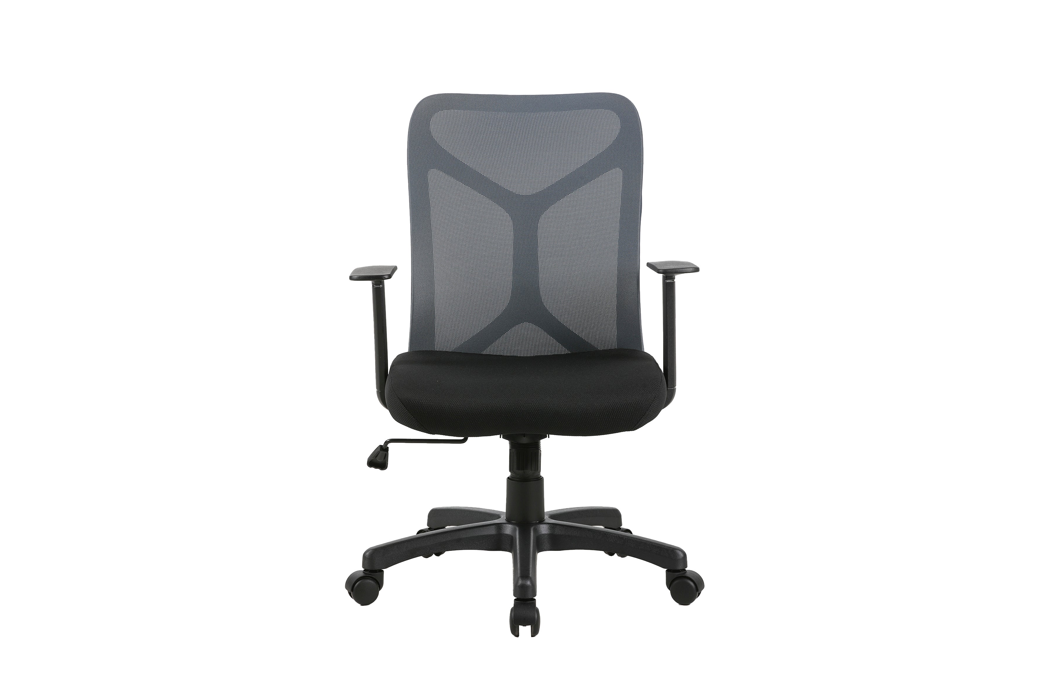 Chefsessel BONE / Kunststoff schwarz / Mesh schwarz, ziegelrot oder grau / Wippmechanik / Sicherheitsklemmschutz / Höhenverstellung / gebremste Sicherheitsdoppelrollen / B 61,5, H 91-98,5, T 51,5 cm