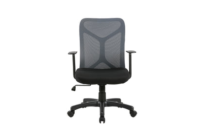 Chefsessel BONE / Kunststoff schwarz / Mesh schwarz, ziegelrot oder grau / Wippmechanik / Sicherheitsklemmschutz / Höhenverstellung / gebremste Sicherheitsdoppelrollen / B 61,5, H 91-98,5, T 51,5 cm