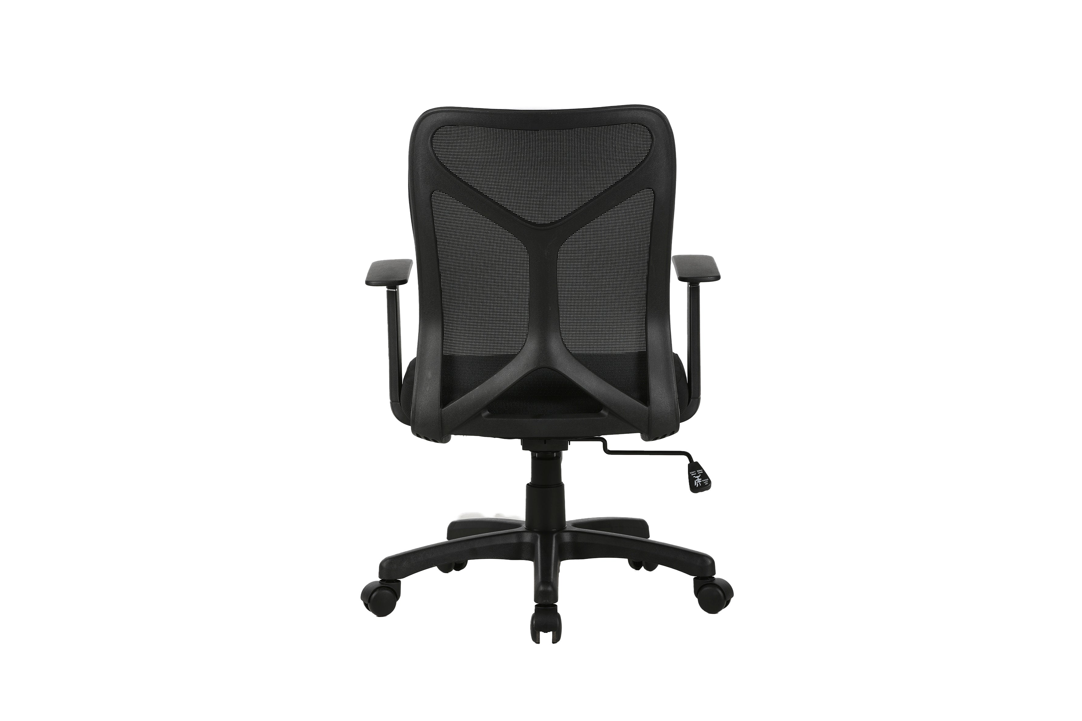 Chefsessel BONE / Kunststoff schwarz / Mesh schwarz, ziegelrot oder grau / Wippmechanik / Sicherheitsklemmschutz / Höhenverstellung / gebremste Sicherheitsdoppelrollen / B 61,5, H 91-98,5, T 51,5 cm