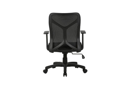 Chefsessel BONE / Kunststoff schwarz / Mesh schwarz, ziegelrot oder grau / Wippmechanik / Sicherheitsklemmschutz / Höhenverstellung / gebremste Sicherheitsdoppelrollen / B 61,5, H 91-98,5, T 51,5 cm