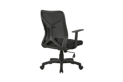 Chefsessel BONE / Kunststoff schwarz / Mesh schwarz, ziegelrot oder grau / Wippmechanik / Sicherheitsklemmschutz / Höhenverstellung / gebremste Sicherheitsdoppelrollen / B 61,5, H 91-98,5, T 51,5 cm