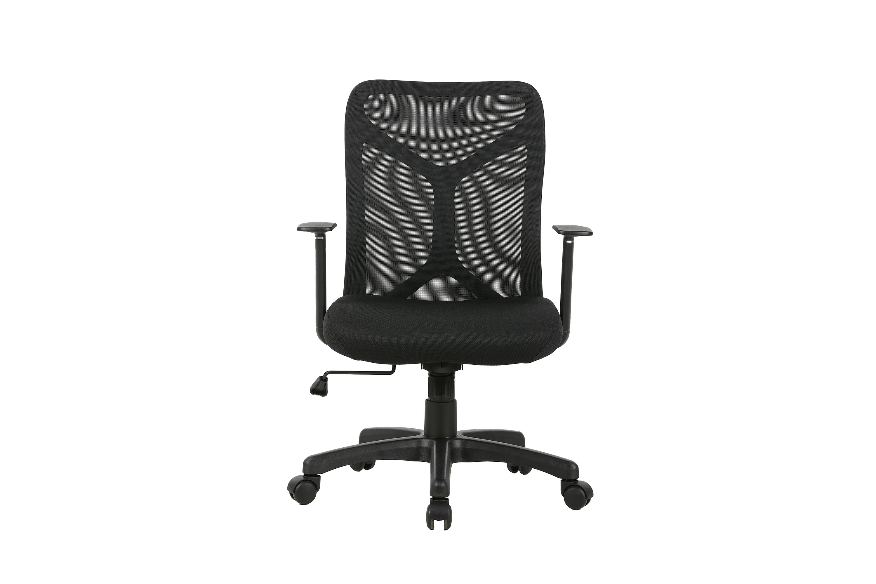 Chefsessel BONE / Kunststoff schwarz / Mesh schwarz, ziegelrot oder grau / Wippmechanik / Sicherheitsklemmschutz / Höhenverstellung / gebremste Sicherheitsdoppelrollen / B 61,5, H 91-98,5, T 51,5 cm