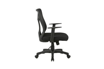 Chefsessel BONE / Kunststoff schwarz / Mesh schwarz, ziegelrot oder grau / Wippmechanik / Sicherheitsklemmschutz / Höhenverstellung / gebremste Sicherheitsdoppelrollen / B 61,5, H 91-98,5, T 51,5 cm