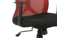 Chefsessel BONE / Kunststoff schwarz / Mesh schwarz, ziegelrot oder grau / Wippmechanik / Sicherheitsklemmschutz / Höhenverstellung / gebremste Sicherheitsdoppelrollen / B 61,5, H 91-98,5, T 51,5 cm