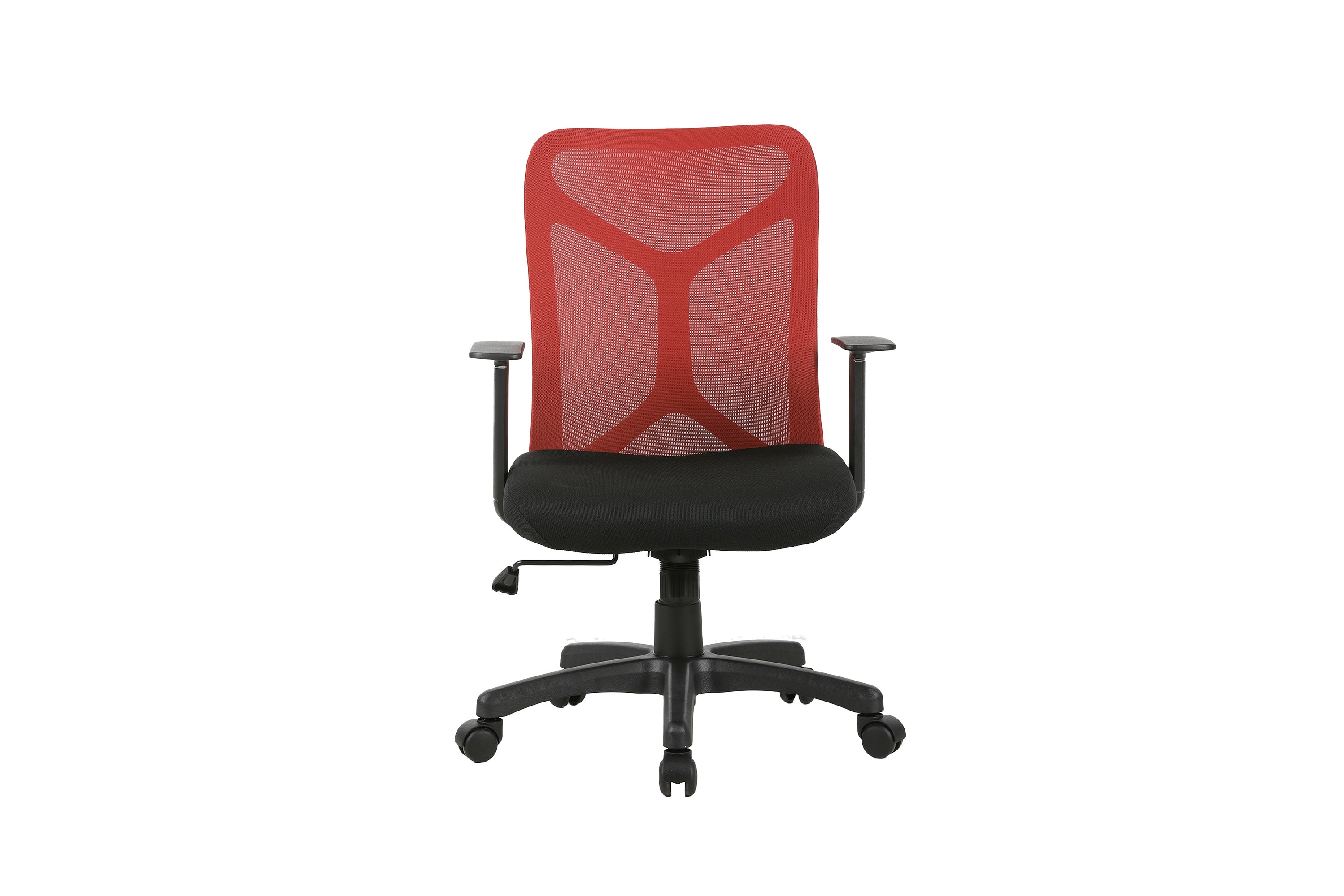 Chefsessel BONE / Kunststoff schwarz / Mesh schwarz, ziegelrot oder grau / Wippmechanik / Sicherheitsklemmschutz / Höhenverstellung / gebremste Sicherheitsdoppelrollen / B 61,5, H 91-98,5, T 51,5 cm