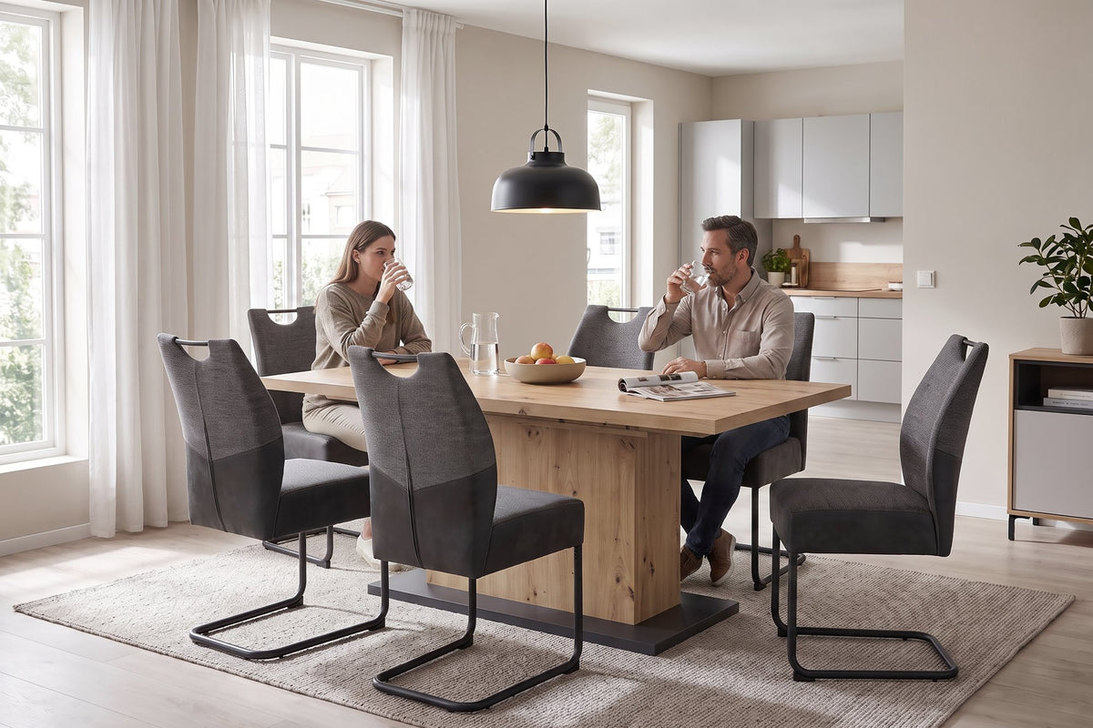 Esstisch Athen 160 cm mit Auszug Artisan Eiche Optik 
